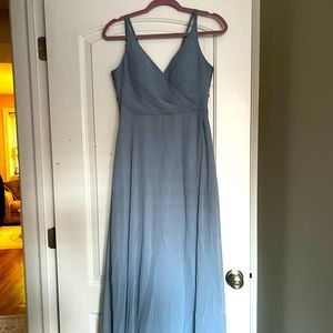 Azazie Thana bridesmaid dress Dusty Blue size 6